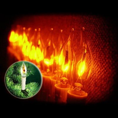 Гирлянда внутренняя Мерцающие свечи, 10 прозрачных ламп /Китай